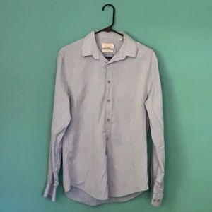 Calvin Klein Light Blue Striped Button Up